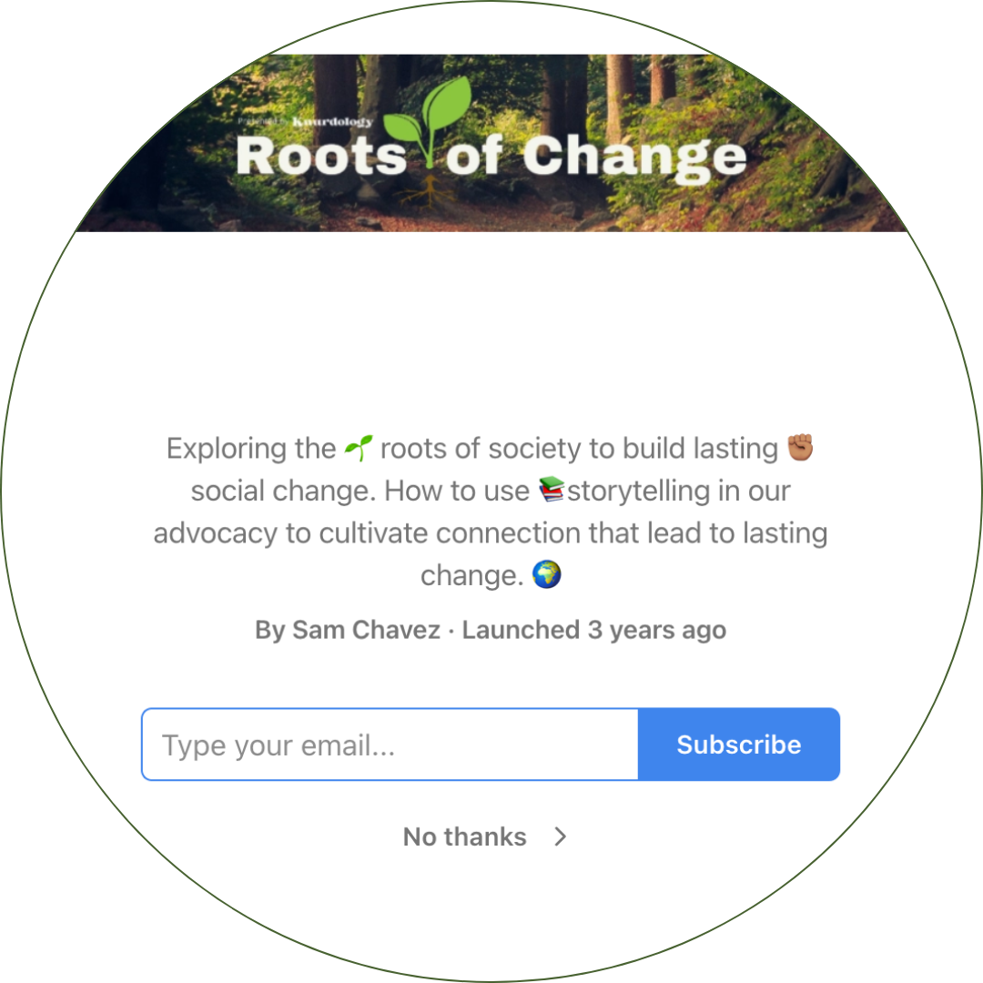Roots of Change Agency Newsletter on Substack