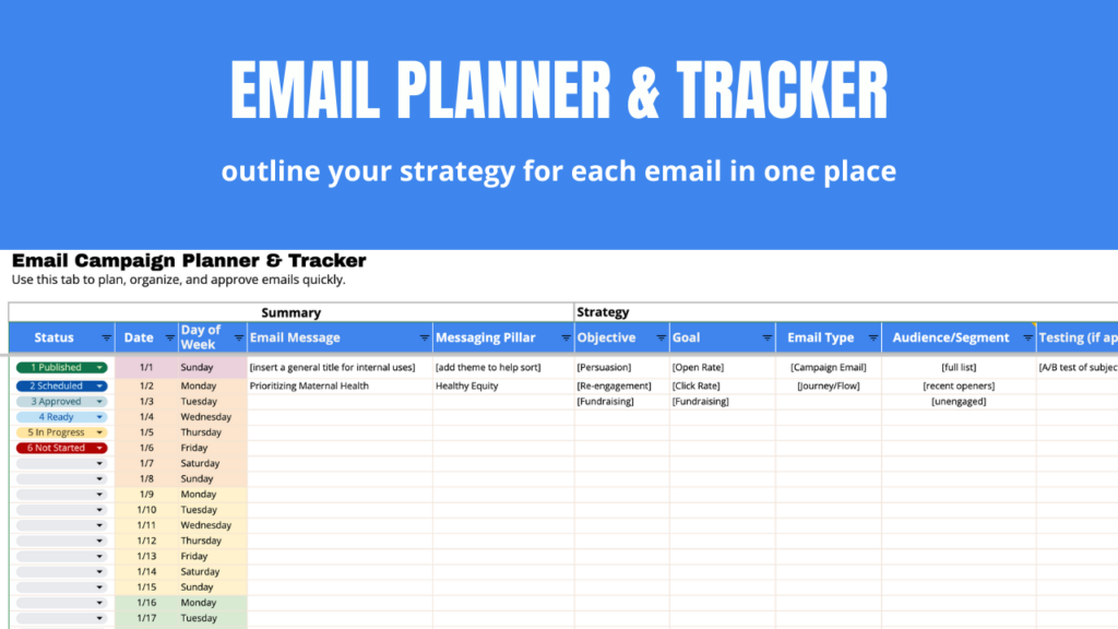 2024 Email Campaign Planning Template The Roots of Change Agency 2024 Email Campaign Planning Template The Roots of Change Agency