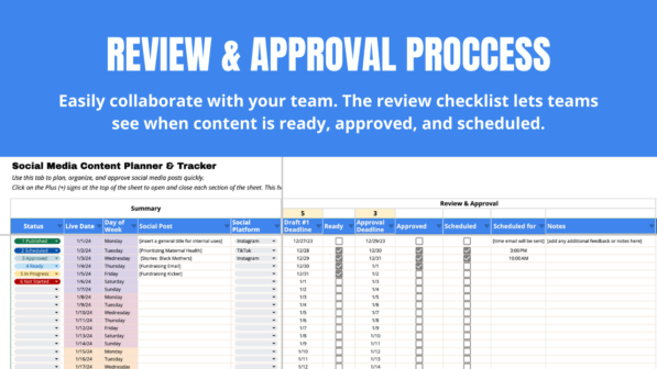 2024 Social Media Calendar & Planning Template - Image 4