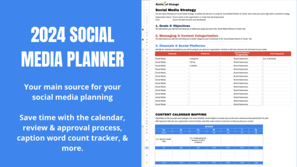 2024 Social Media Calendar & Planning Template - Image 2