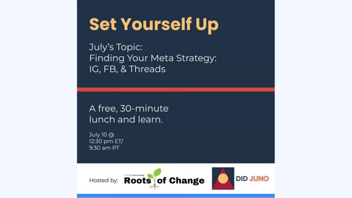 set yourself up lunch & learn. Finding your Meta Strategy: Facebook, Instagram, Threads