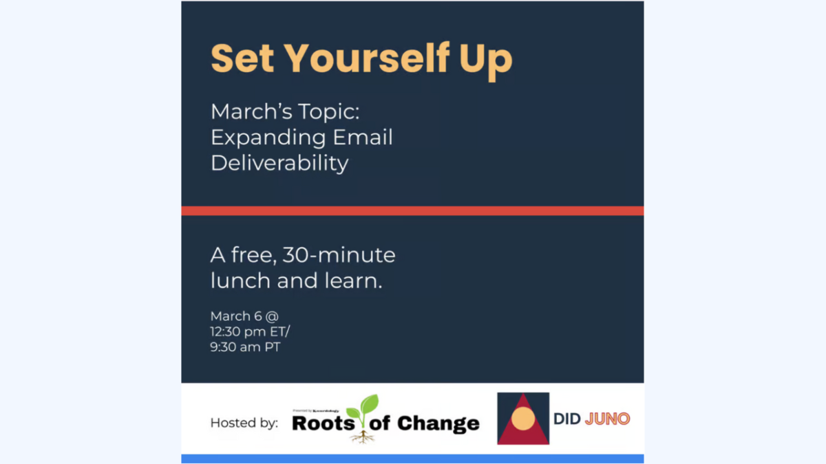 set yourself up lunch & learn. expanding your email deliverability.